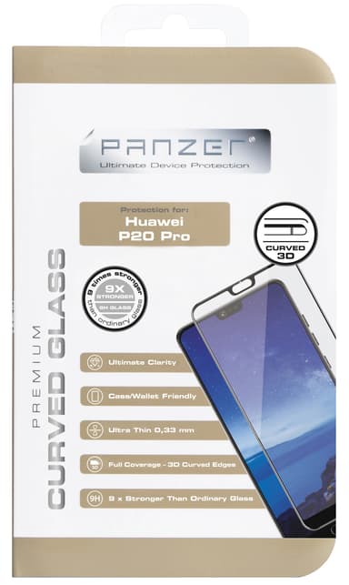 Panzer Curved skärmskydd Huawei P20 Pro (svart)