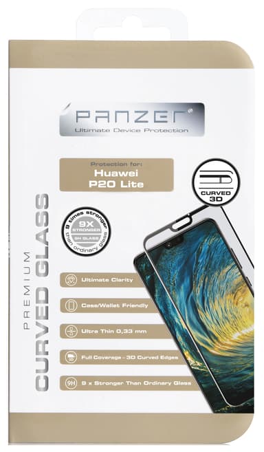 Panzer Huawei P20 Lite skärmskydd (svart)