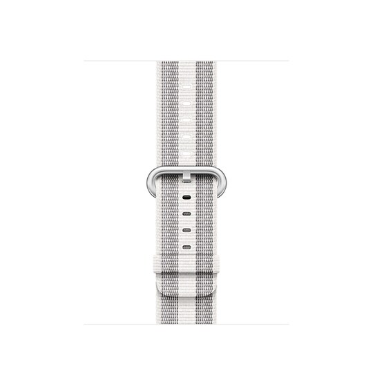 Apple Watch armband 42 mm vävt nylon (vit rand)