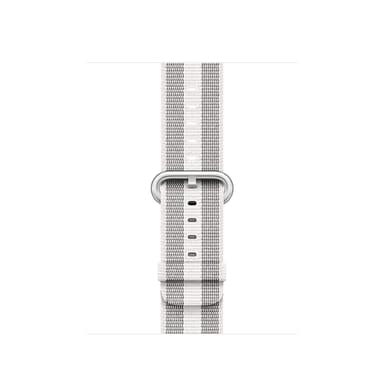 Apple Watch armband 42 mm vävt nylon (vit rand)