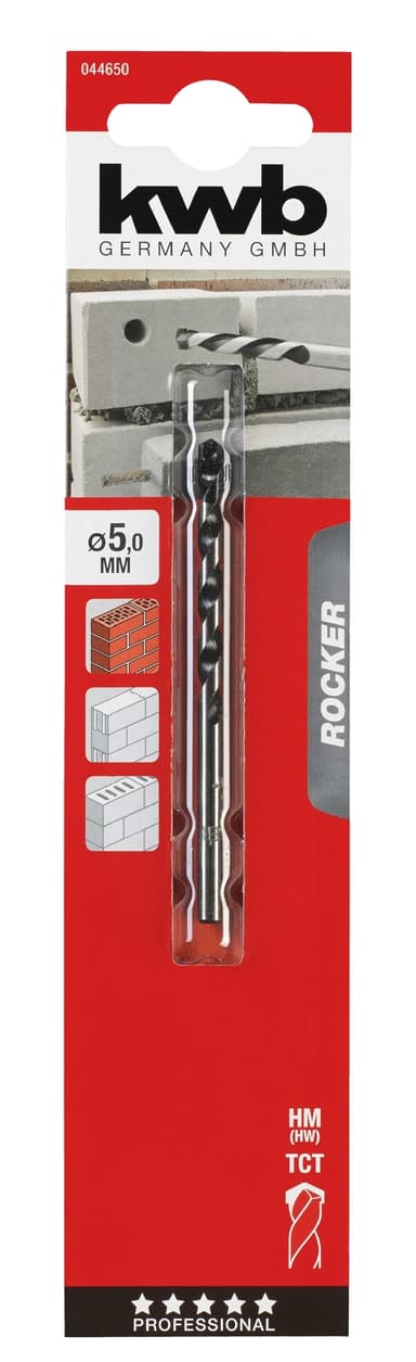 Betongborr, ROCKER, 5,0 mm, SB-kort