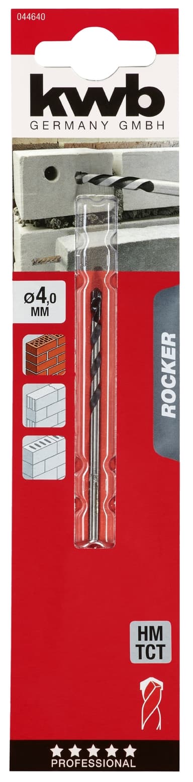 Betongborr, ROCKER, 4,0 mm, SB-kort