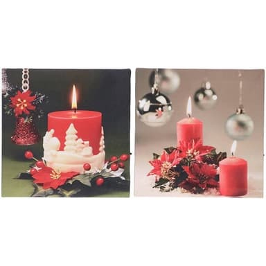 Jultavla med LED 25x25cm