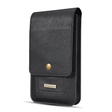 Universal mobilfodral 6.5 tum smartphone hölster PU-läder - svart