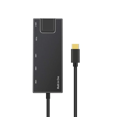 8ports USBC hub med HDMI, USB, SD/TFkort Elgiganten