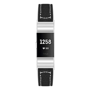 Fitbit Charge 2 armband läder Svart