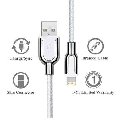 Lightning USB kabel - nylon - 1 meter