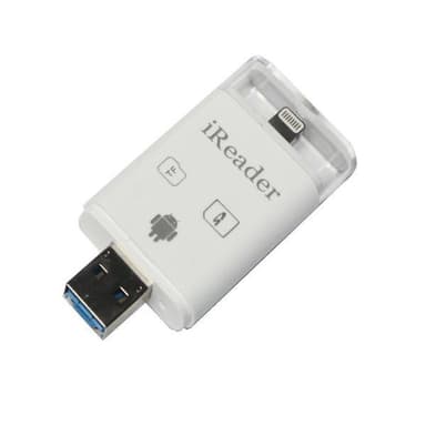 Minneskort adapter till iPhone, iPad, Android för MicroSD/SD kort