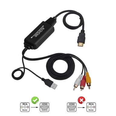 AV konverter till HDMI - RCA/komposit till HDMI