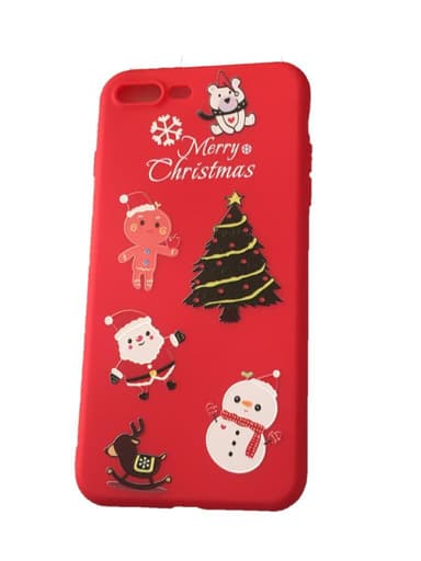 Mobilskal iPhone 7/8 Plus med julmotiv - röd