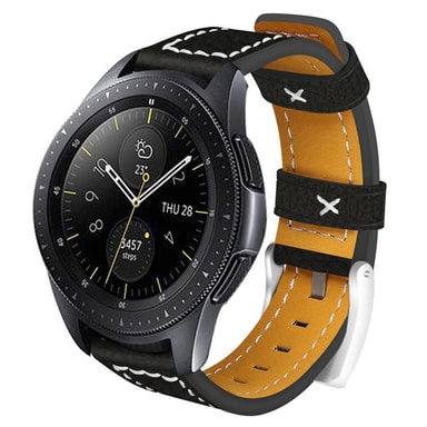 Armband till Samsung Gear S3 Classic / S3 Frontier Läder Svart Elgiganten