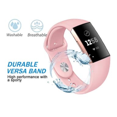 Fitbit Charge 3/4 armband silikon Rosa (S)