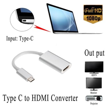 USB-C till HDMI adapter FullHD och 4K