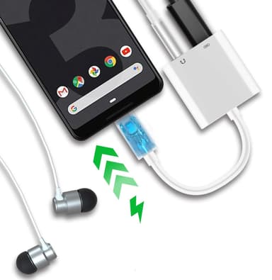Ljud- och laddningsadapter USB-C mobiler