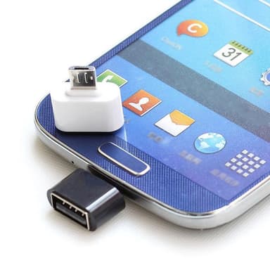 USB till MicroUSB OTG adapter - vit