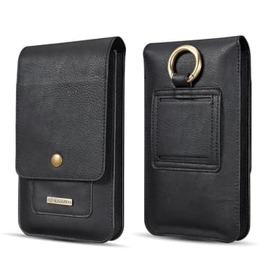 Universal mobilfodral 6.5 tum smartphone hölster PU-läder - svart