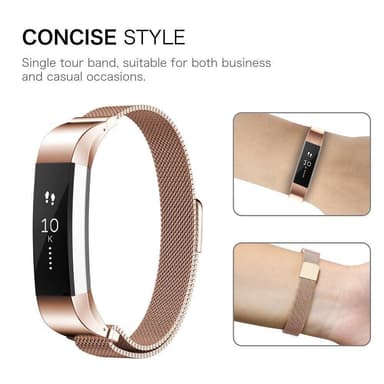 Fitbit Alta/HR armband Milanesisk Loop Roséguld (S)