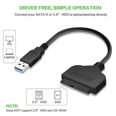 SATA hårddisk till USB adapter