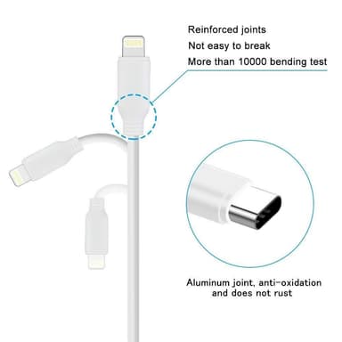 USB-C till Lightning kabel - vit - 1 m