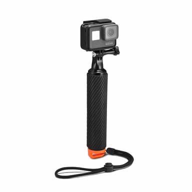 Flytande handtag med selfiestick till GoPro actionkamera - svart/orange