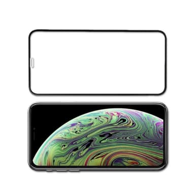 Skärmskydd iPhone X / XS Härdat glas Svart