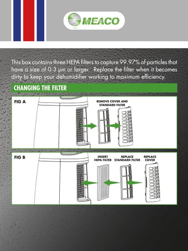 Meaco HEPA filterkit för Meaco 12L Platinum (3-pack) Meaco HEPA filterkit för Meaco 12L Platinum (3-pack)