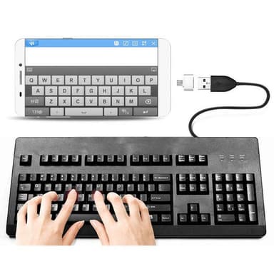 USB till MicroUSB OTG adapter - vit