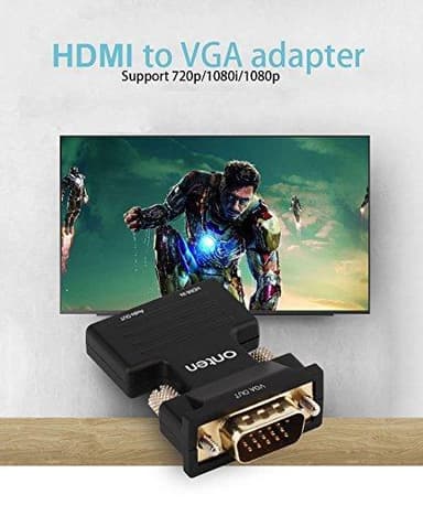 HDMI till VGA adapter med ljudutgång