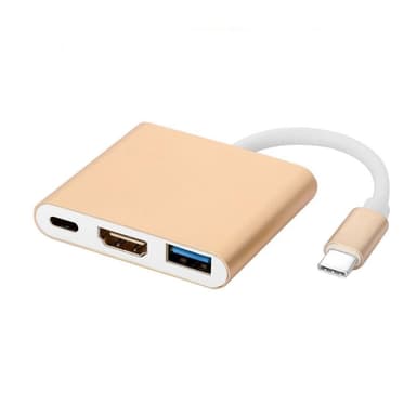 USB-C Multiport Adapter till USB 3.0, USB-C 3.1, 4K HDMI-kompatibel Gu
