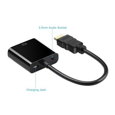 HDMI till VGA Adapter med 3.5 mm ljuduttag Elgiganten