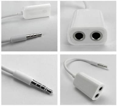 3.5 mm adapterkabel /splitter för ljud