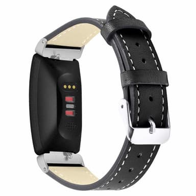 Fitbit Inspire / Inspire HR armband läder Svart