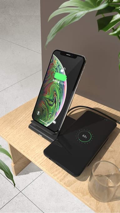 Trådlös Qi laddare för Smartphone, Samsung Smartwatch & hörlurar - delbar