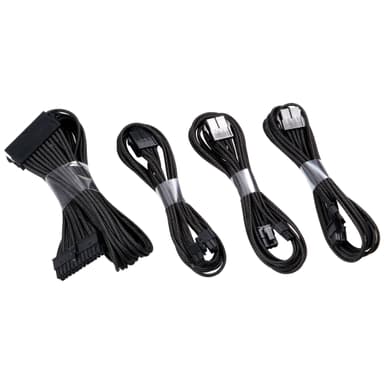 Phanteks flätad förlängningskabel kit (svart) Phanteks flätad förlängningskabel kit (svart)