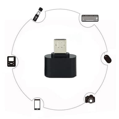 USB till MicroUSB OTG adapter - svart
