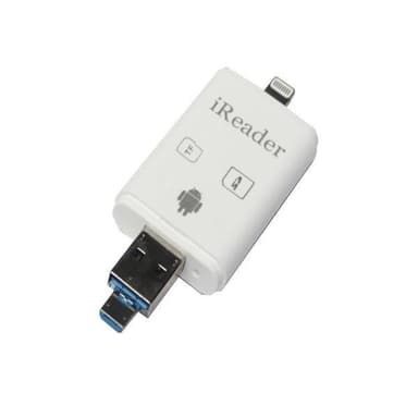 Minneskort adapter till iPhone, iPad, Android för MicroSD/SD kort