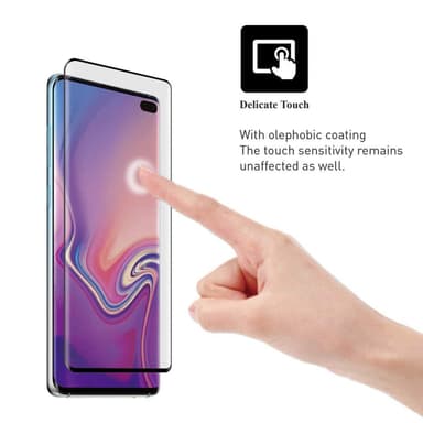 Samsung Galaxy S10 heltäckande skärmskydd härdat glas - svart