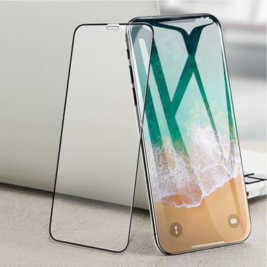Skärmskydd iPhone X / XS Härdat glas Svart