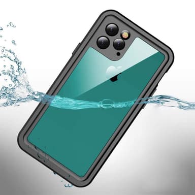 iPhone 11 Pro stöttåligt och vattentätt skal - svart/grå