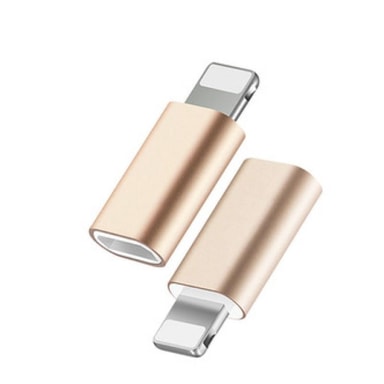Adapter Lightning (hane) och USBC (hona) guld Elgiganten