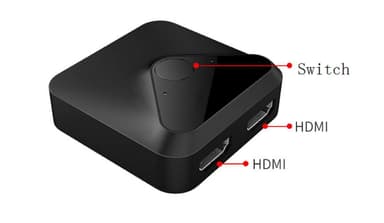 Manuell dubbelriktad HDMI switch/splitter 2x1/1x2 - 4K