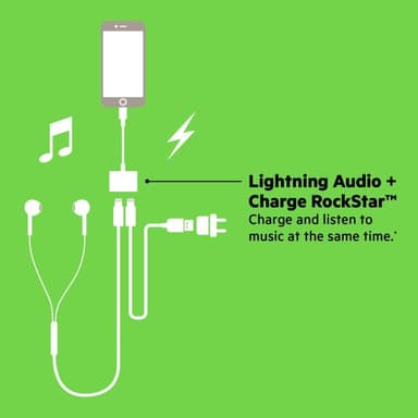 Dual Lightning adapter för hörlurar och laddning