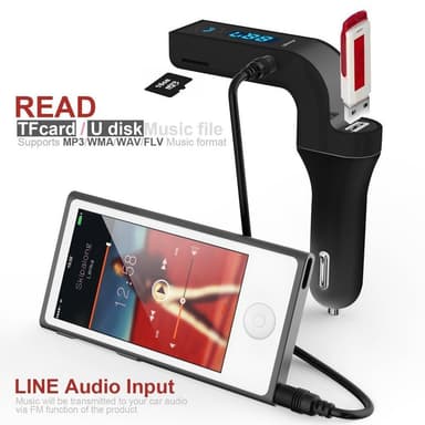 Bluetooth adapter / USB laddare till bilen med inbyggd handsfree