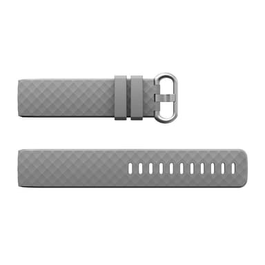 Fitbit Charge 3/4 armband silikon Grå/silver (L)