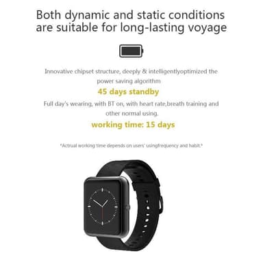 Smart sportklocka med Bluetooth 5.0 vattentät IP68