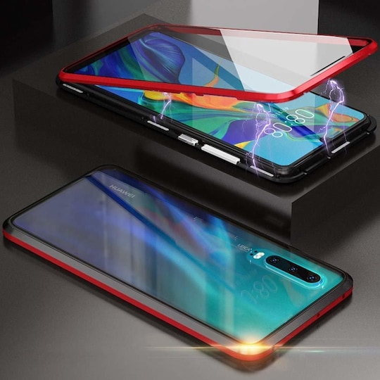 Huawei P30 skal med skärmskydd Röd
