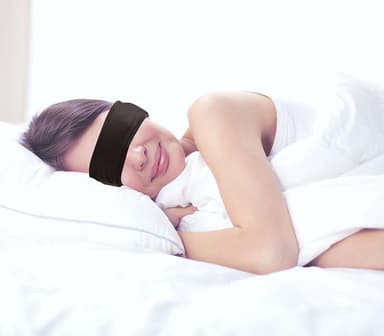 Sovhörlurar / Pannband med hörlurar Lycra svart