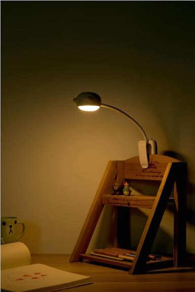 LED klämlampa med Bluetooth högtalare vit