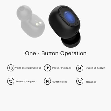 Trådlösa In-Ear hörlurar Bluetooth 5.0 och brusreducering
