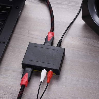 HDMI till HDMI + ljud (SPDIF och R/L) - Ljuddelare för HDMI 4K